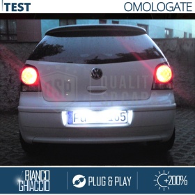2 Luces de Matricula LED para VW Polo 9N, 9N3, 100% CANbus, 18 LED 6.500K Blanco Frío, Plug & Play