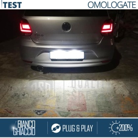 2 Luces de Matricula LED para VW Polo 6R, 100% CANbus, 18 LED 6.500K Blanco Frío, Plug & Play