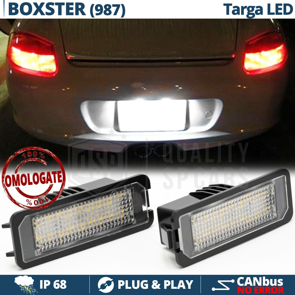 2 Luces de Matricula LED para Porsche Boxster 987, 100% CANbus, 18 LED 6.500K Blanco Frío, Plug & Play 2 Luces de Matricula LED para Porsche Boxster 987, 100% CANbus, 18 LED 6.500K Blanco Frío, Plug & Play