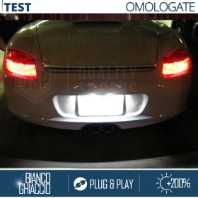 2 Luces de Matricula LED para Porsche Boxster 987, 100% CANbus, 18 LED 6.500K Blanco Frío, Plug & Play