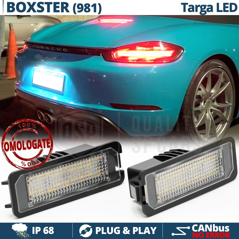 2 Luces de Matricula LED para Porsche Boxster 981, 100% CANbus, 18 LED 6.500K Blanco Frío, Plug & Play 2 Luces de Matricula LED para Porsche Boxster 981, 100% CANbus, 18 LED 6.500K Blanco Frío, Plug & Play
