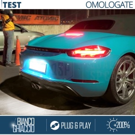 2 Luces de Matricula LED para Porsche Boxster 981, 100% CANbus, 18 LED 6.500K Blanco Frío, Plug & Play