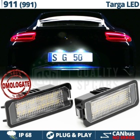 2 Luces de Matricula LED para Porsche 911 (991) 100% CANbus, 18 LED 6.500K Blanco Frío, Plug & Play