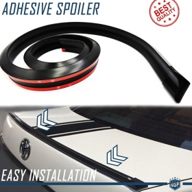 SPOILER Alerón trasero Adhesivo Compatible con TOYOTA, LABIO Maletero / Techo en EPDM NEGRO flexible
