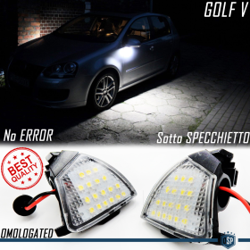 2X Luces LED Charco Debajo Espejos para VW Golf 5, Plus, Canbus 6.500K Blanco Frío Plug & Play