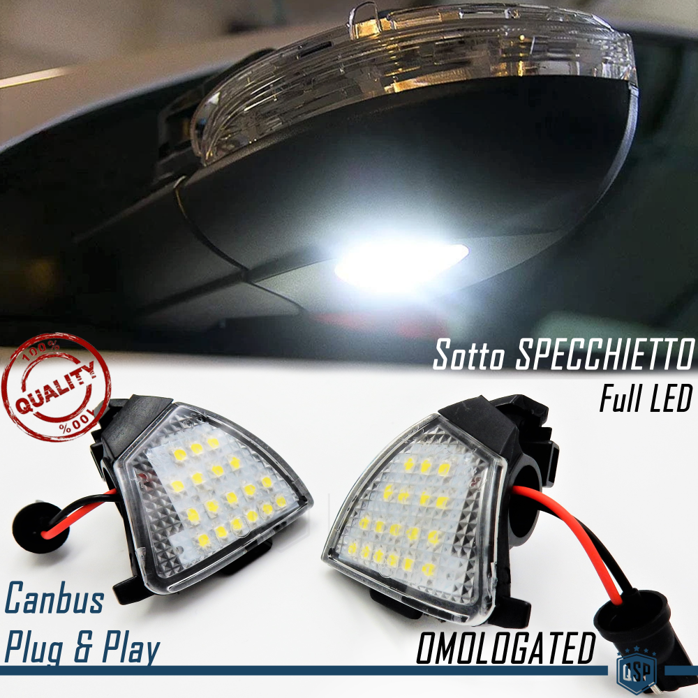 2X Luces LED Charco Debajo Espejos para VW Sharan 7M, 18 LED Canbus 6.500K Blanco Frío Plug & Play 2X Luces LED Charco Debajo Espejos para VW Sharan 7M, 18 LED Canbus 6.500K Blanco Frío Plug & Play