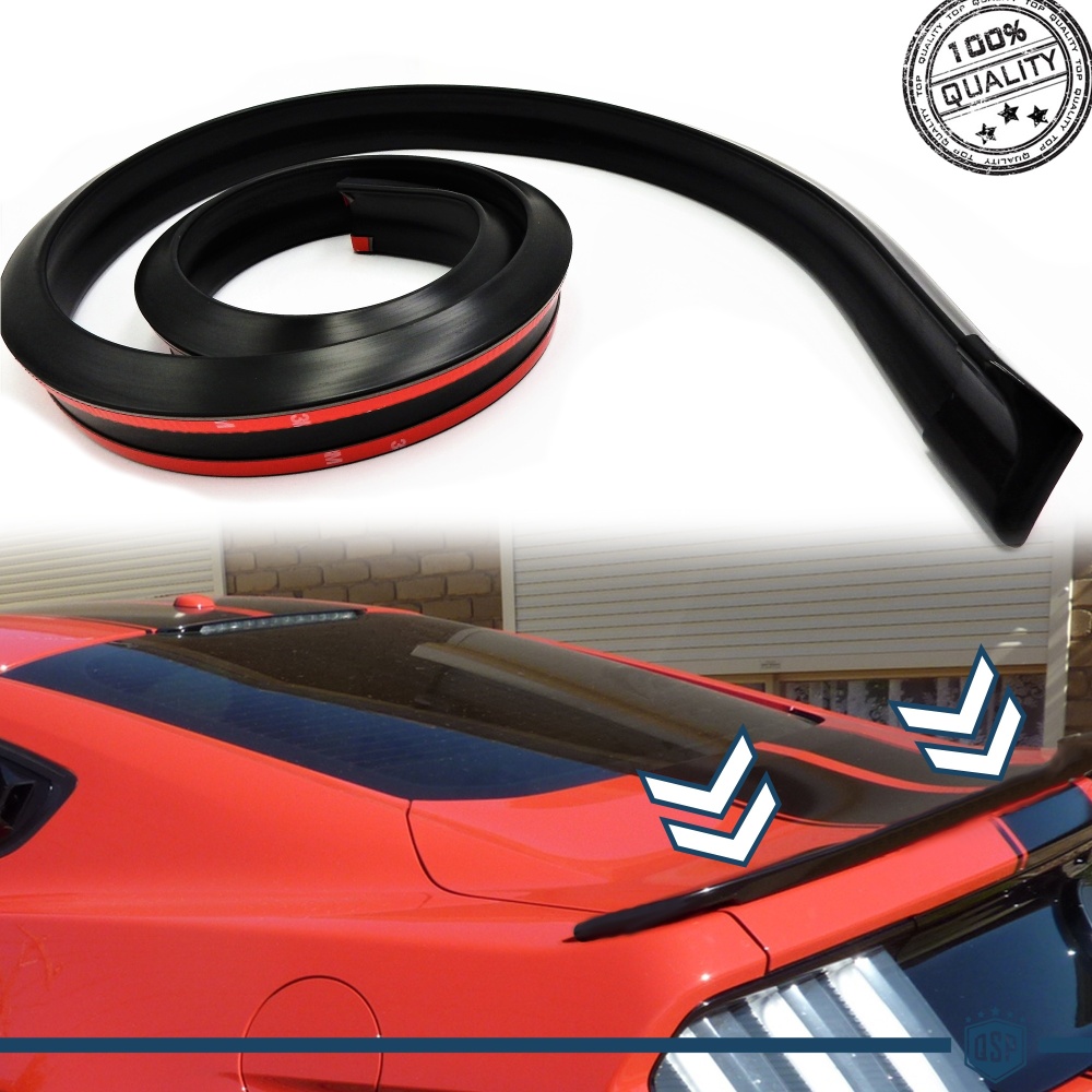 SPOILER Alerón trasero Adhesivo Para FORD MUSTANG, LABIO Maletero / Techo en EPDM NEGRO flexible SPOILER Alerón trasero Adhesivo Para FORD MUSTANG, LABIO Maletero / Techo en EPDM NEGRO flexible