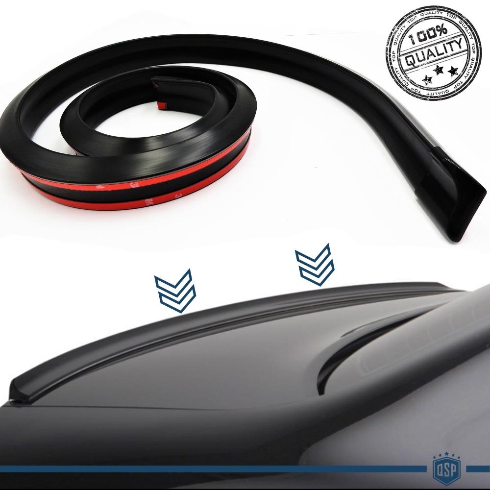 SPOILER Alerón trasero Adhesivo Compatible con FORD, LABIO Maletero / Techo en EPDM NEGRO flexible SPOILER Alerón trasero Adhesivo Compatible con FORD, LABIO Maletero / Techo en EPDM NEGRO flexible