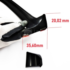 SPOILER Alerón trasero Adhesivo Compatible con FORD, LABIO Maletero / Techo en EPDM NEGRO flexible