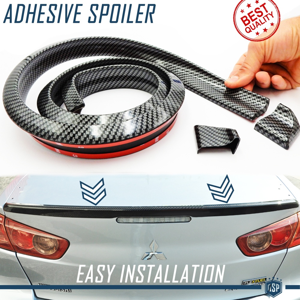 SPOILER Alerón trasero Adhesivo PARA MITSUBISHI LANCER-3000GT, LABIO Maletero / Techo en EPDM Efecto Fibra de Carbono NEGRO flexible SPOILER Alerón trasero Adhesivo PARA MITSUBISHI LANCER-3000GT, LABIO Maletero / Techo en EPDM Efecto Fibra de Carbono NEGRO flexible