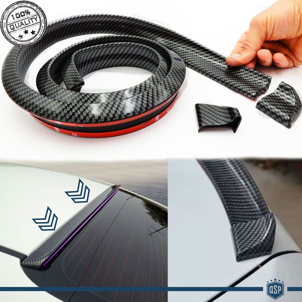 SPOILER Alerón trasero Adhesivo Compatibl con SEAT, LABIO Maletero / Techo en EPDM Efecto Fibra de Carbono NEGRO flexible SPOILER Alerón trasero Adhesivo Compatibl con SEAT, LABIO Maletero / Techo en EPDM Efecto Fibra de Carbono NEGRO flexible