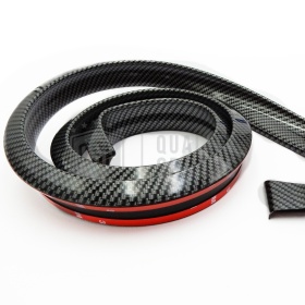 SPOILER Alerón trasero Adhesivo Compatibl con SEAT, LABIO Maletero / Techo en EPDM Efecto Fibra de Carbono NEGRO flexible