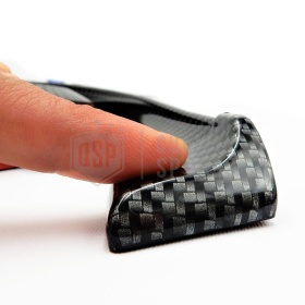 SPOILER Alerón trasero Adhesivo Compatibl con SEAT, LABIO Maletero / Techo en EPDM Efecto Fibra de Carbono NEGRO flexible