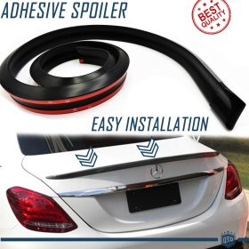 SPOILER Posteriore Per MERCEDES CLASSE C, Lama per cofano Bagagliaio Nero Adesivo Flessibile in EPDM
