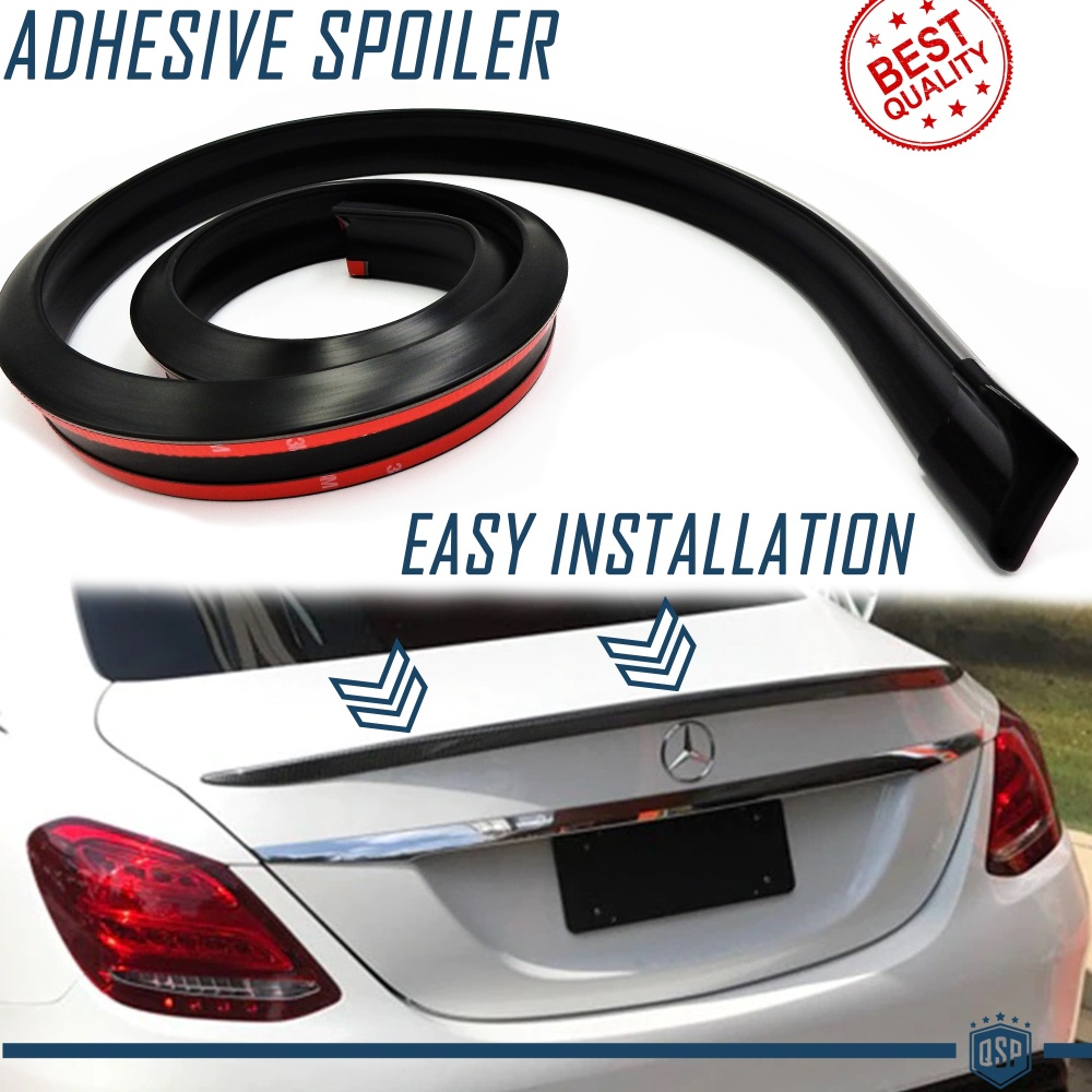 SPOILER Posteriore Per MERCEDES CLASSE C, Lama per cofano Bagagliaio Nero Adesivo Flessibile in EPDM SPOILER Posteriore Per MERCEDES CLASSE C, Lama per cofano Bagagliaio Nero Adesivo Flessibile in EPDM