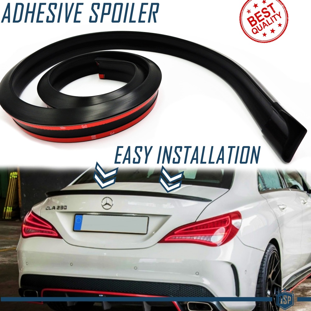 SPOILER Alerón trasero Adhesivo Para MERCEDES CLA, LABIO Maletero / Techo en EPDM NEGRO flexible