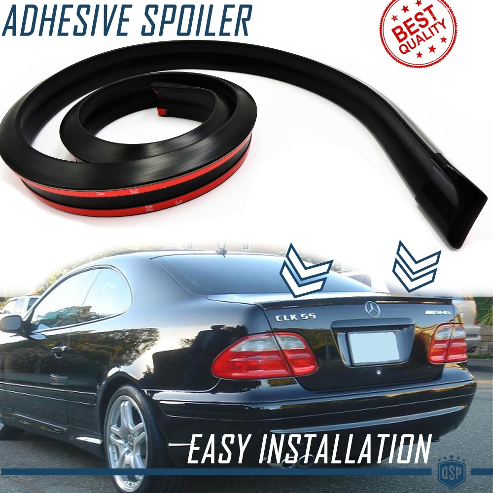 SPOILER Alerón trasero Adhesivo Para MERCEDES CLK, LABIO Maletero / Techo en EPDM NEGRO flexible SPOILER Alerón trasero Adhesivo Para MERCEDES CLK, LABIO Maletero / Techo en EPDM NEGRO flexible