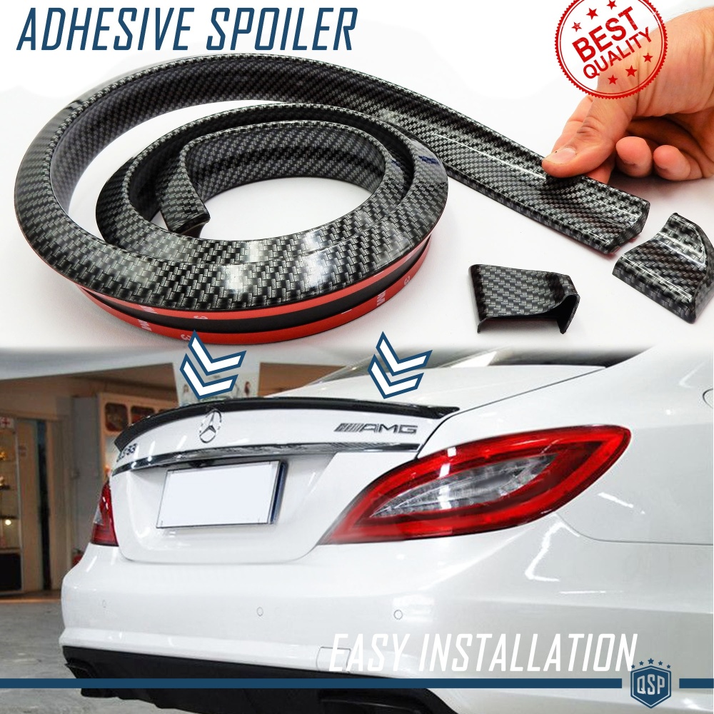 SPOILER Alerón trasero Adhesivo PARA MERCEDES CLS-CLC, LABIO Maletero / Techo en EPDM Efecto Fibra de Carbono NEGRO flexible SPOILER Alerón trasero Adhesivo PARA MERCEDES CLS-CLC, LABIO Maletero / Techo en EPDM Efecto Fibra de Carbono NEGRO flexible