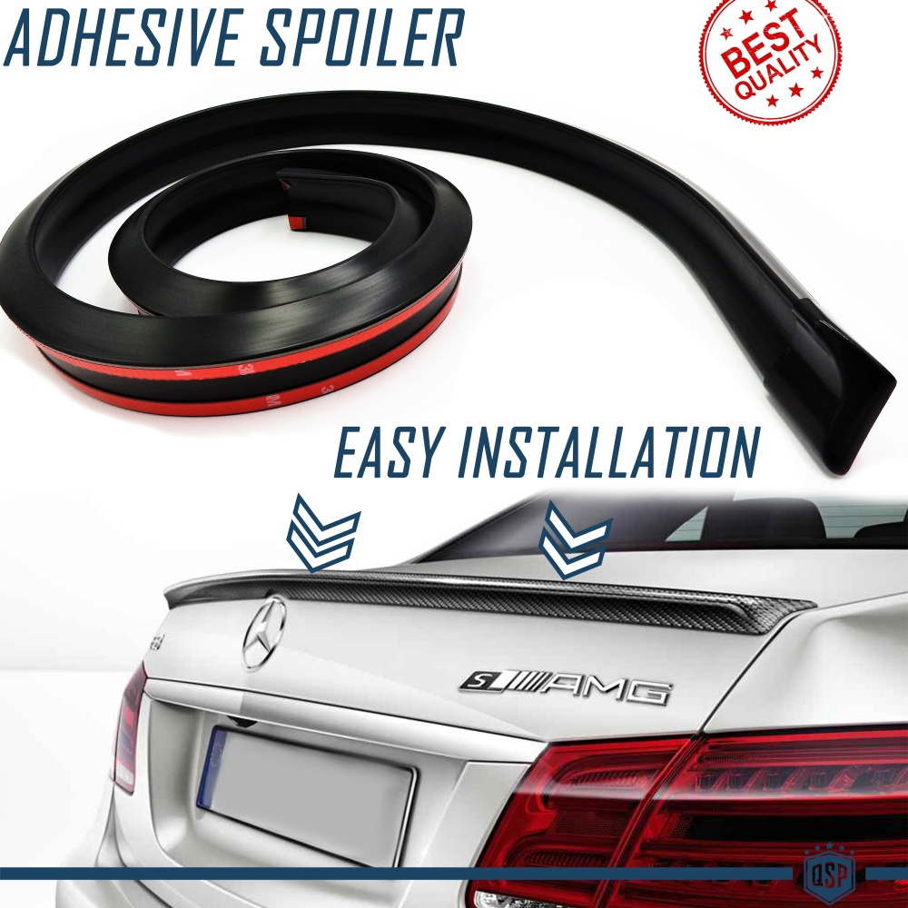 SPOILER Alerón trasero Adhesivo Para MERCEDS CLASE E, LABIO Maletero / Techo en EPDM NEGRO flexible SPOILER Alerón trasero Adhesivo Para MERCEDS CLASE E, LABIO Maletero / Techo en EPDM NEGRO flexible