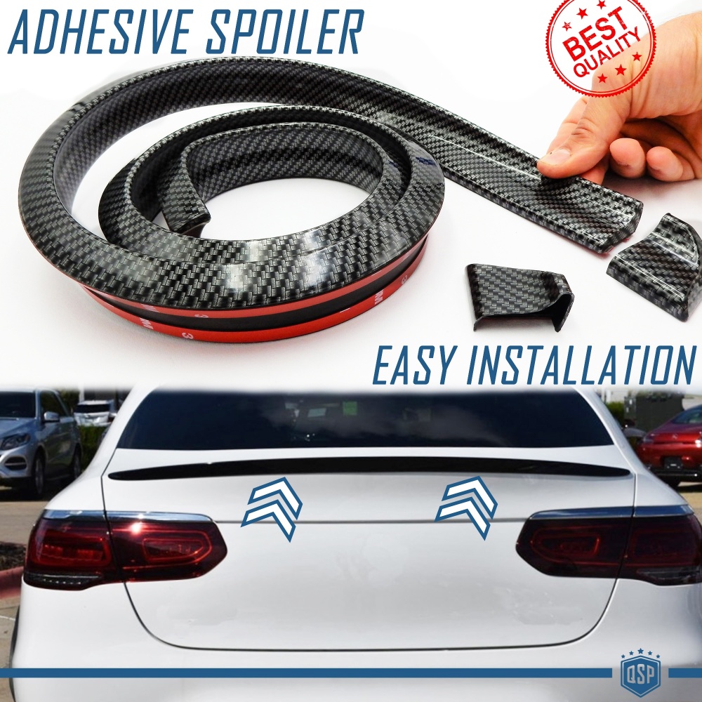 SPOILER Alerón trasero Adhesivo PARA MERCEDES SUV, LABIO Maletero / Techo en EPDM Efecto Fibra de Carbono NEGRO flexible SPOILER Alerón trasero Adhesivo PARA MERCEDES SUV, LABIO Maletero / Techo en EPDM Efecto Fibra de Carbono NEGRO flexible