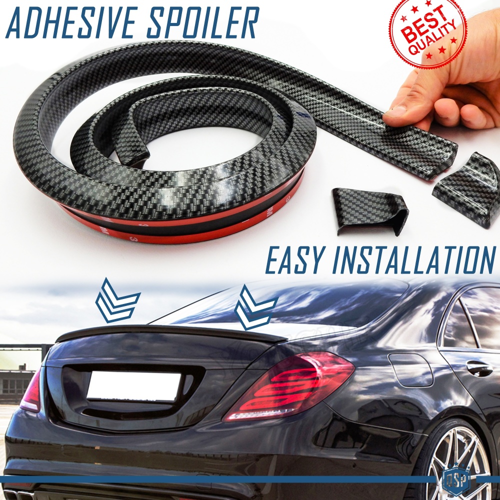 SPOILER Alerón trasero Adhesivo PARA MERCEDES CLASE R-S, LABIO Maletero / Techo en EPDM Efecto Fibra de Carbono NEGRO flexible SPOILER Alerón trasero Adhesivo PARA MERCEDES CLASE R-S, LABIO Maletero / Techo en EPDM Efecto Fibra de Carbono NEGRO flexible