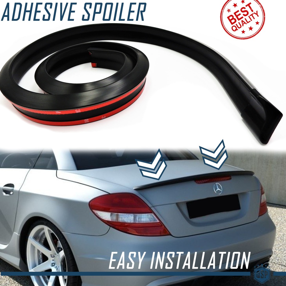 SPOILER Alerón trasero Adhesivo Para MERCEDES SLK-SLC, LABIO Maletero / Techo en EPDM NEGRO flexible SPOILER Alerón trasero Adhesivo Para MERCEDES SLK-SLC, LABIO Maletero / Techo en EPDM NEGRO flexible