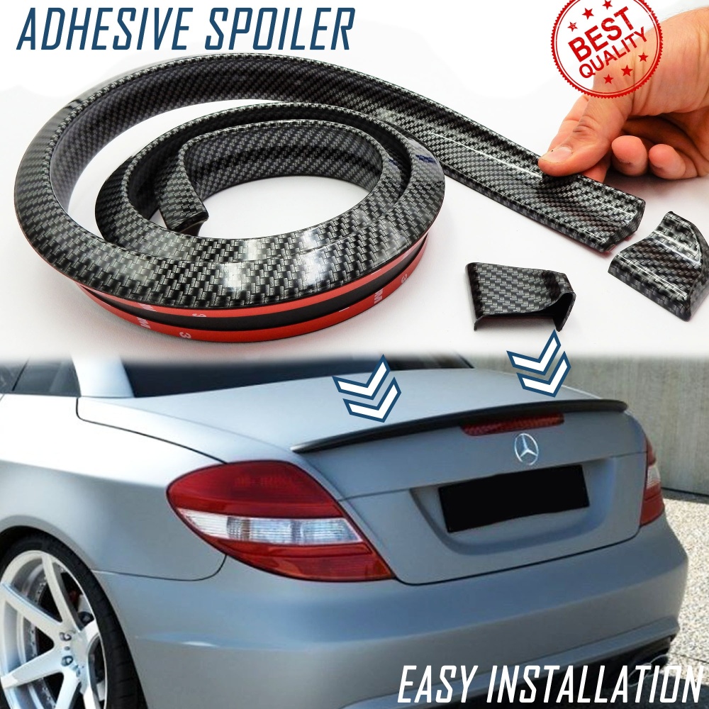 SPOILER Alerón trasero Adhesivo PARA MERCEDES SLK-SLC, LABIO Maletero / Techo en EPDM Efecto Fibra de Carbono NEGRO flexible SPOILER Alerón trasero Adhesivo PARA MERCEDES SLK-SLC, LABIO Maletero / Techo en EPDM Efecto Fibra de Carbono NEGRO flexible