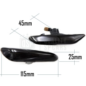 Intermitentes LED Secuenciales para BMW Serie 3 (E36) Facelift Homologados, Lente Negra Oscura, CANBUS No Error