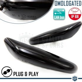 Intermitentes LED Secuenciales para BMW X1 (E84), Homologados, Lente Negra Oscura, CANBUS No Error