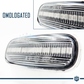 X2 Intermitentes LED Secuenciales para AUDI A8 (D2-4D) 1999-2002 Homologados, Lente Blanca, CANBUS No Error