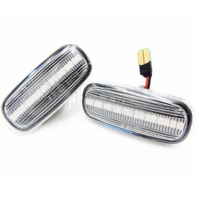 X2 Intermitentes LED Secuenciales para AUDI A8 (D2-4D) 1999-2002 Homologados, Lente Blanca, CANBUS No Error
