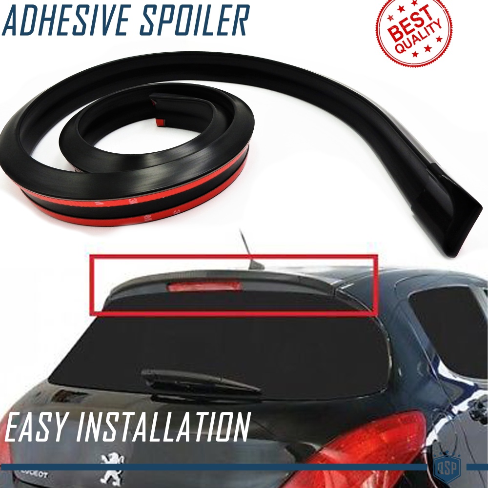 SPOILER Alerón trasero Adhesivo Para PEUGEOT SUV, LABIO Maletero / Techo en EPDM NEGRO flexible SPOILER Alerón trasero Adhesivo Para PEUGEOT SUV, LABIO Maletero / Techo en EPDM NEGRO flexible