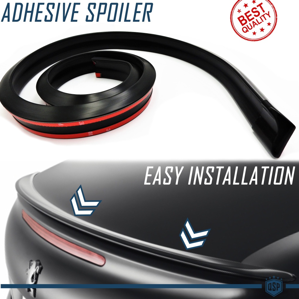 SPOILER Alerón trasero Adhesivo Comaptible con PEUGEOT LABIO Maletero / Techo en EPDM NEGRO flexible SPOILER Alerón trasero Adhesivo Comaptible con PEUGEOT LABIO Maletero / Techo en EPDM NEGRO flexible