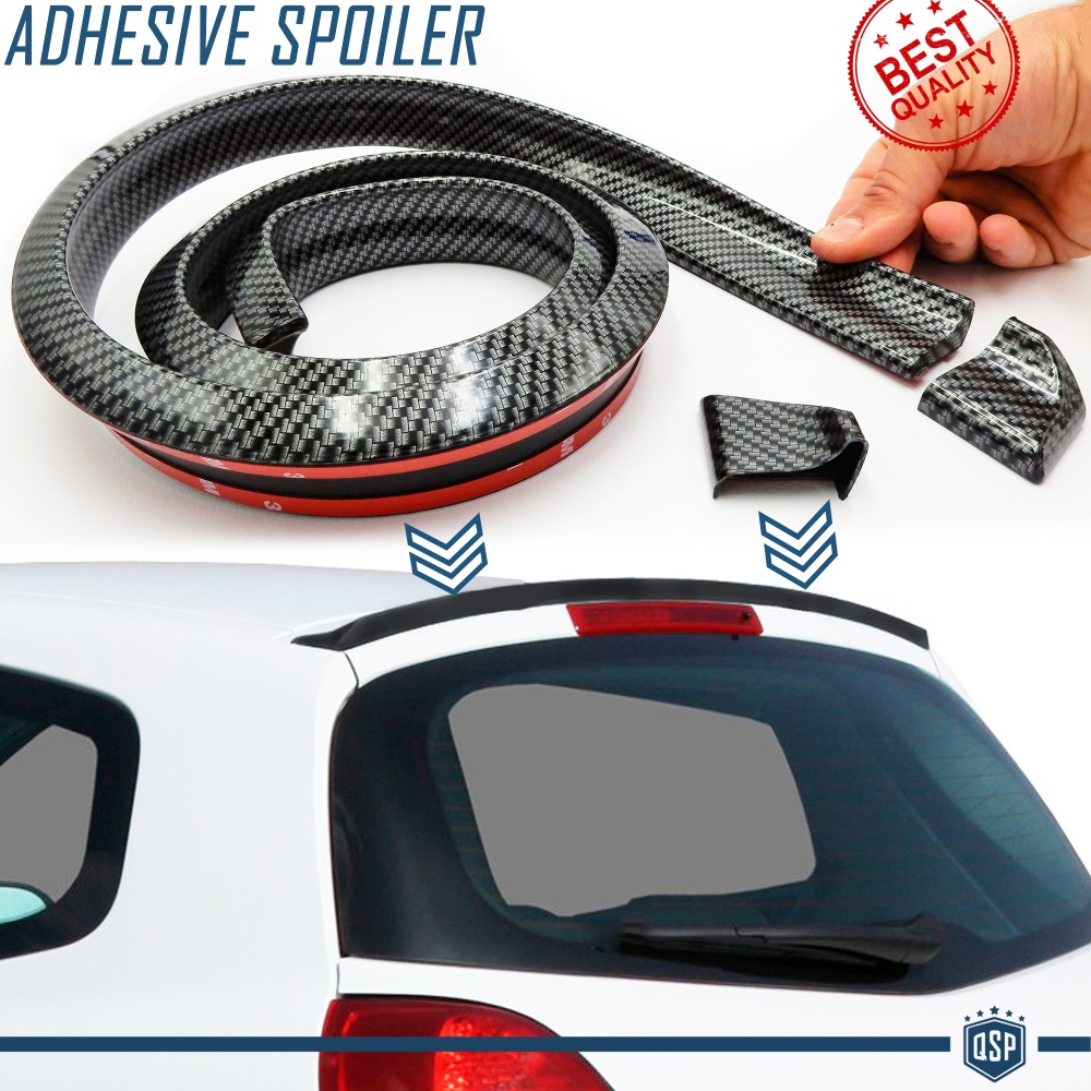 SPOILER Alerón trasero Adhesivo PARA RENAULT CLIO-TWINGO, LABIO Maletero / Techo en EPDM Efecto Fibra de Carbono NEGRO flexible SPOILER Alerón trasero Adhesivo PARA RENAULT CLIO-TWINGO, LABIO Maletero / Techo en EPDM Efecto Fibra de Carbono NEGRO flexible