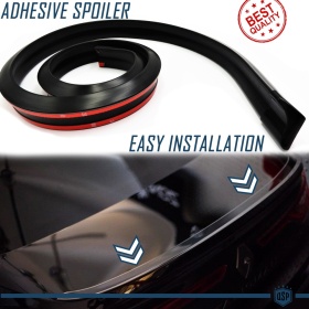 SPOILER Alerón trasero Adhesivo Compatible con RENAULT, LABIO Maletero / Techo en EPDM NEGRO flexible