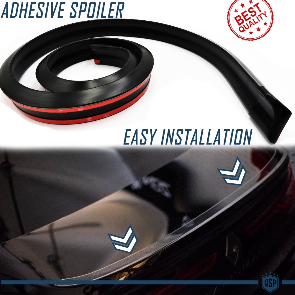 SPOILER Alerón trasero Adhesivo Compatible con RENAULT, LABIO Maletero / Techo en EPDM NEGRO flexible SPOILER Alerón trasero Adhesivo Compatible con RENAULT, LABIO Maletero / Techo en EPDM NEGRO flexible
