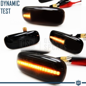 X2 Intermitentes LED Secuenciales para AUDI A8 (D2-4D) 1999-2002, Homologados, Lente Negra Oscura, CANBUS No Error