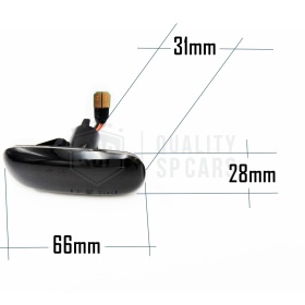 X2 Intermitentes LED Secuenciales para AUDI A8 (D2-4D) 1999-2002, Homologados, Lente Negra Oscura, CANBUS No Error