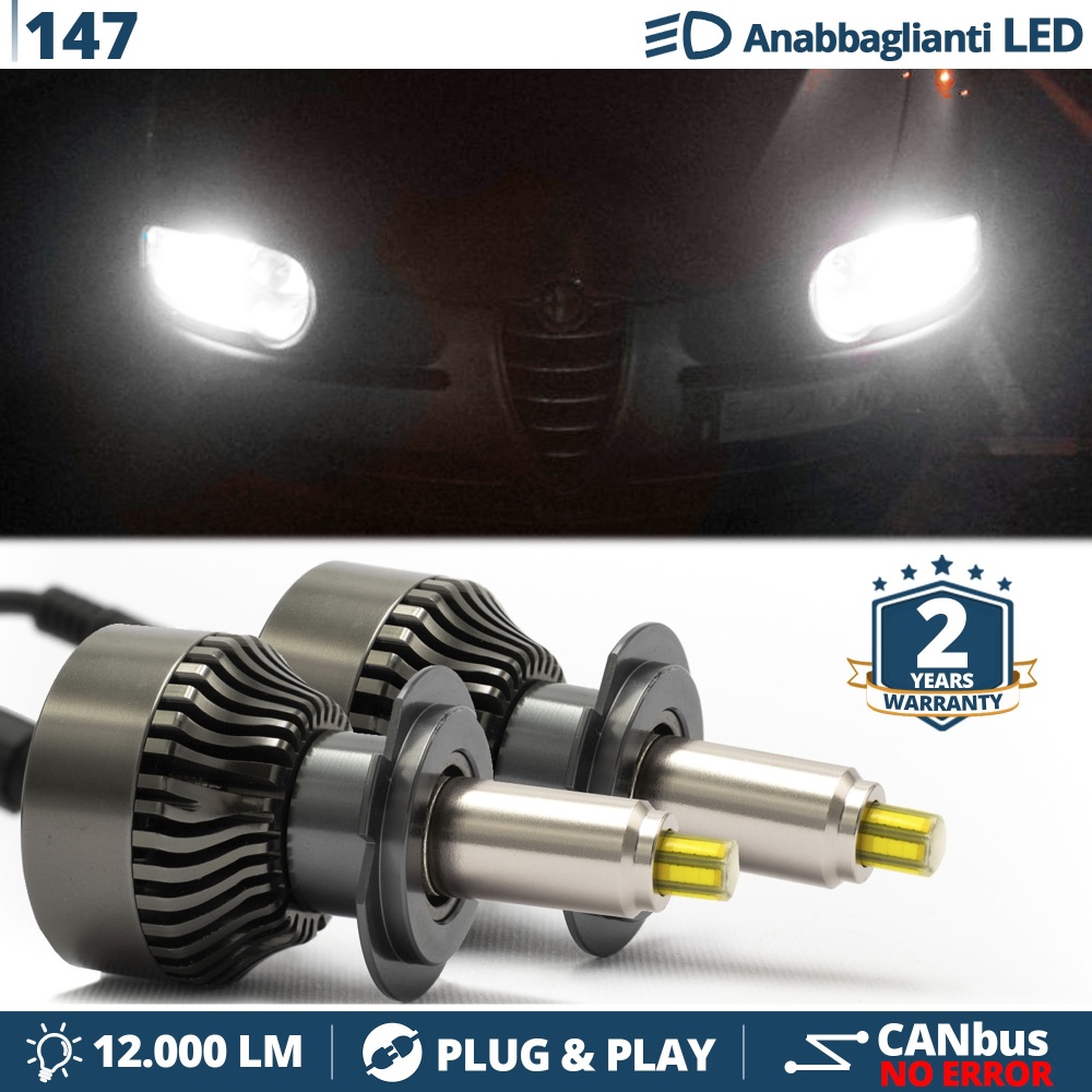 Kit LED H7 para Alfa Romeo 147 00-05 Luces de Cruce | Bombillas Led Canbus 6500K 12000LM