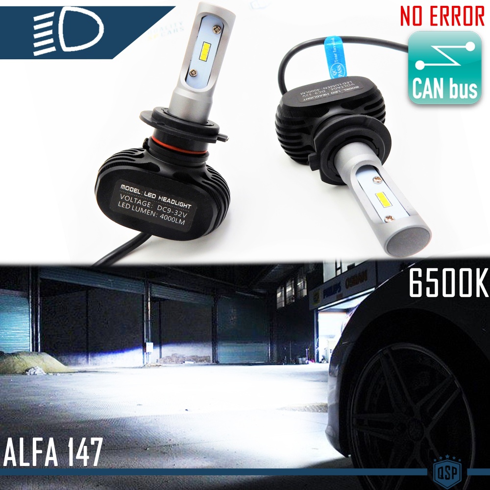 Luces de Cruce LED H7 para Alfa Romeo 147 05-10 | Kit Bombillas LED 6500K 8000LM Faros CANbus SIN Error | Disipación con CONDUCCIÓN METALICA Luces de Cruce LED H7 para Alfa Romeo 147 05-10 | Kit Bombillas LED 6500K 8000LM Faros CANbus SIN Error | Disipación con CONDUCCIÓN METALICA