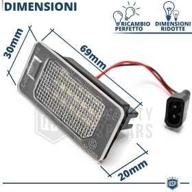 2 Luces de Matricula Led para BMW Serie 1 2 3 4 5 X1 X3 X4 X5 X6 Canbus, 24 LED 6.500K Blancio Frío, Plug & Play