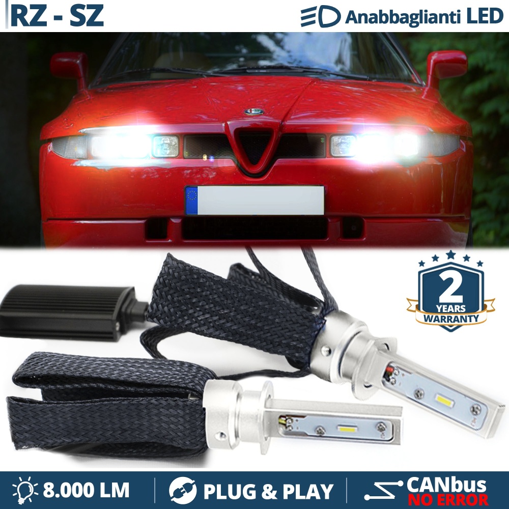 Kit LED H1 para Alfa Romeo RZ-SZ Luces de Cruce CANbus | Bombillas LED 6500K 8000LM