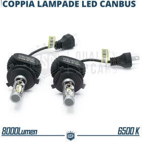 Kit LED H4 6500K Luz Blanca 8000LM | Luces de CRUCE + CARRETERA |CANbus, Plug & Play