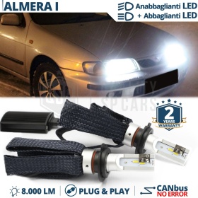 Kit LED H4 para NISSAN ALMERA 1 Luces de Cruce + Carretera | 6500K 8000LM CANbus