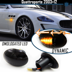 Intermitentes LED Secuenciales para MASERATI QUATTROPORTE V, Homologados, Lente Negra Oscura, CANBUS No Error