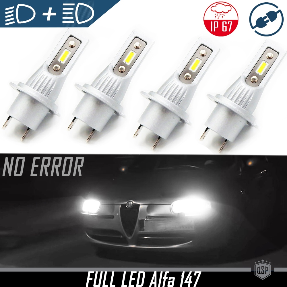 Full LED Kit LOW + HIGH BEAM for Alfa Romeo 147 (00-05) Canbus | Powerful Ice White 6500K | Plug & Play Full LED Kit LOW + HIGH BEAM for Alfa Romeo 147 (00-05) Canbus | Powerful Ice White 6500K | Plug & Play