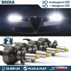 Kit LED LUCES DE CRUCE + CARRETERA para Alfa Romeo BRERA | CANbus, Luz Blaca 6500K
