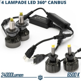 Kit LED LUCES DE CRUCE + CARRETERA para Alfa Romeo GIULIETTA (10-18) | CANbus, Luz Blaca 6500K