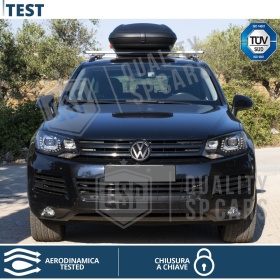 Cofre de techo para Coche, Portaequipajes de Viaje, Efecto Fibra de Carbono Negro, TÜV APROBADO y CERTIFICAD