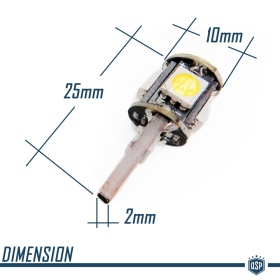 2 LED Licese Plate Light Bulbs for Alfa Romeo 145 (94-01), T10 W5W, White Light 6500K, 100% CANBUS Error Free